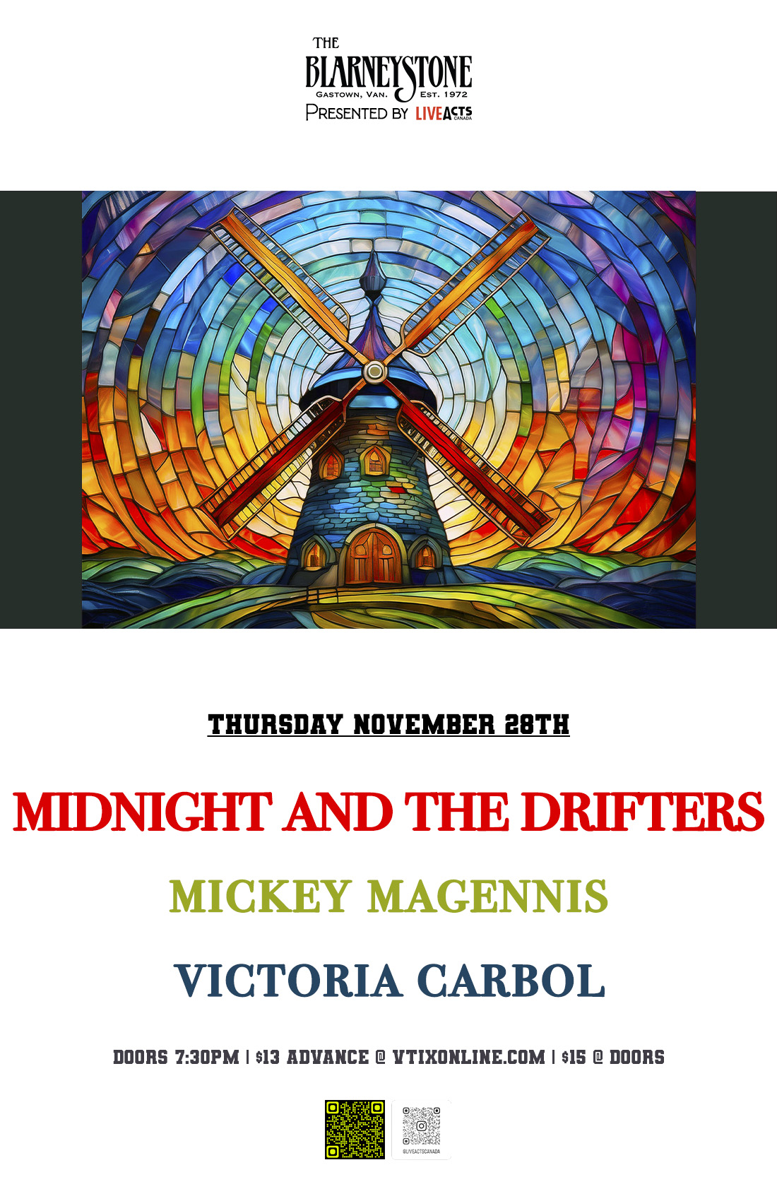 Midnight and the Drifters w/ Mickey Magennis, Victoria Carbol