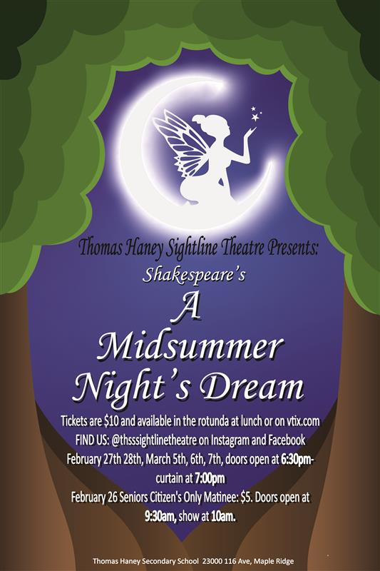 A Midsummer Night's Dream Seniors Matinee