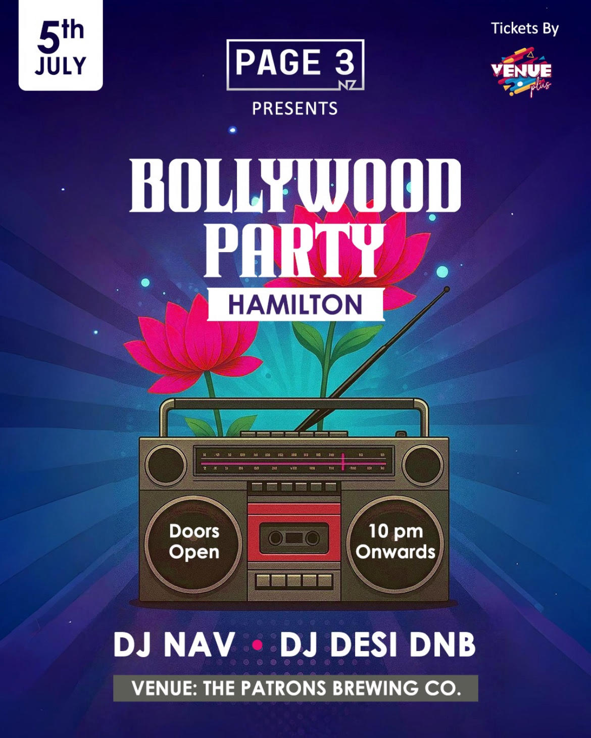 Bollywood Party – Hamilton Presented by Page 3 NZ