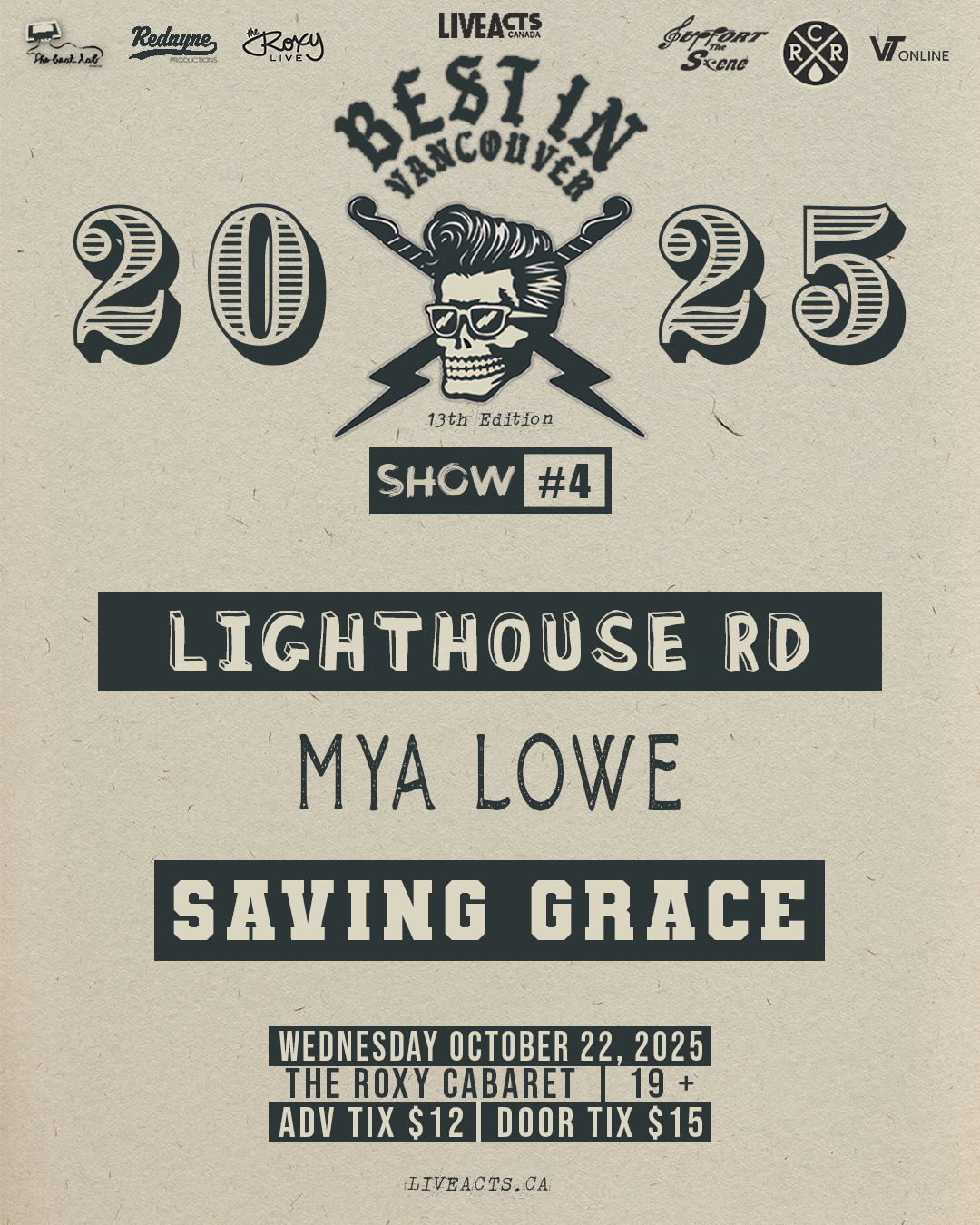 Best In Vancouver: Lighthouse Rd / Mya Lowe / Saving Grace