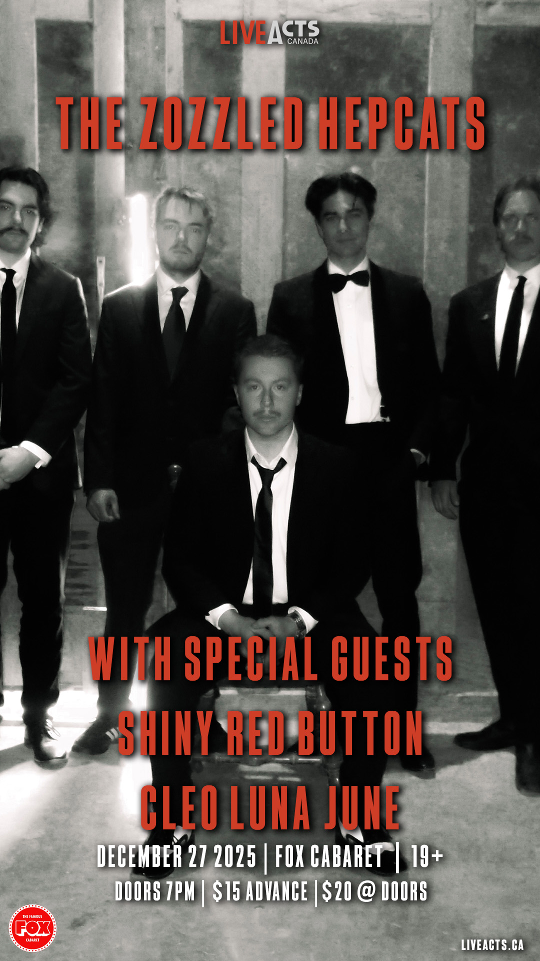 The Zozzled Hepcats w/ Shiny Red Button, Cleo Luna June