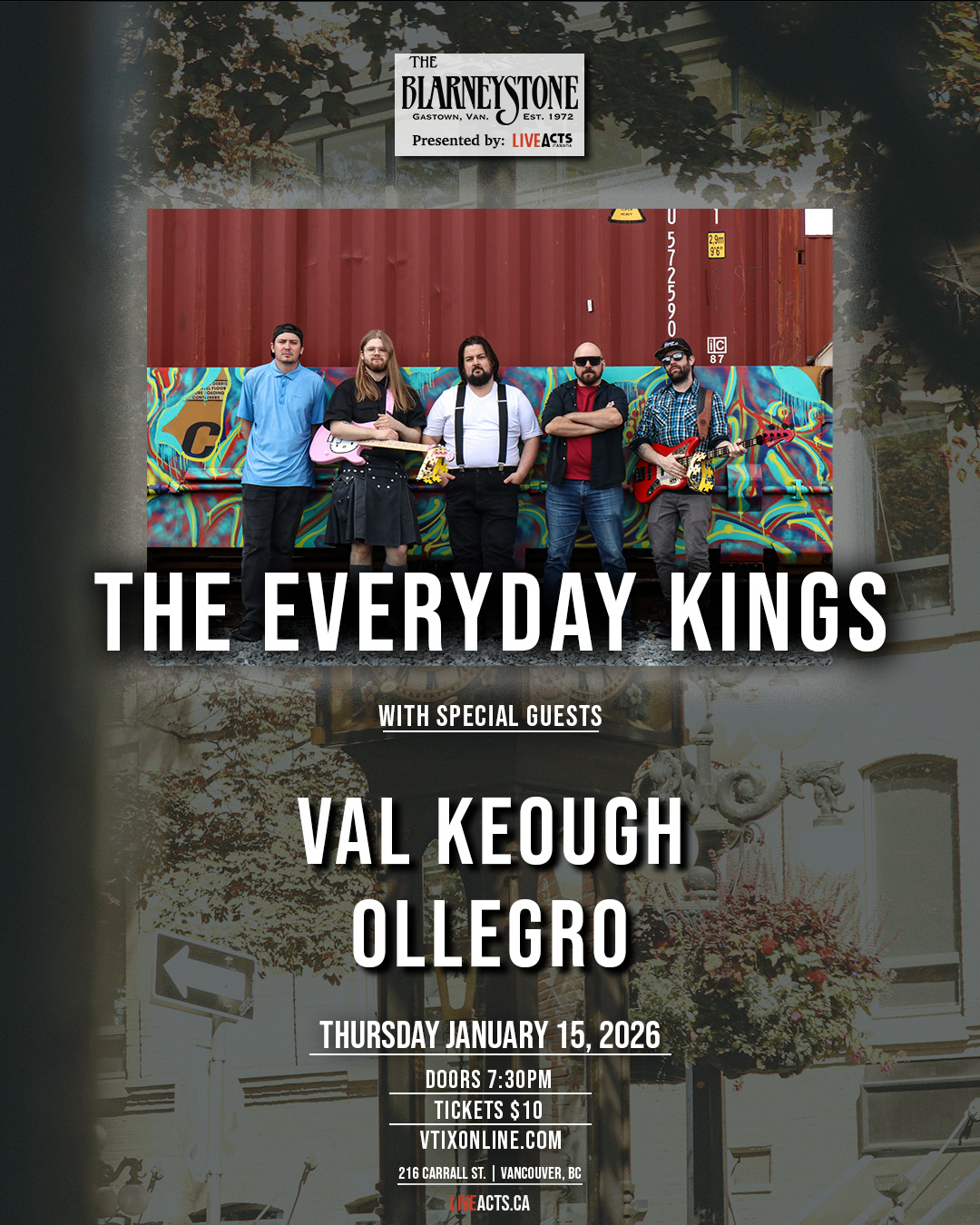 The Everyday Kings w/ Val Keough, Ollegro