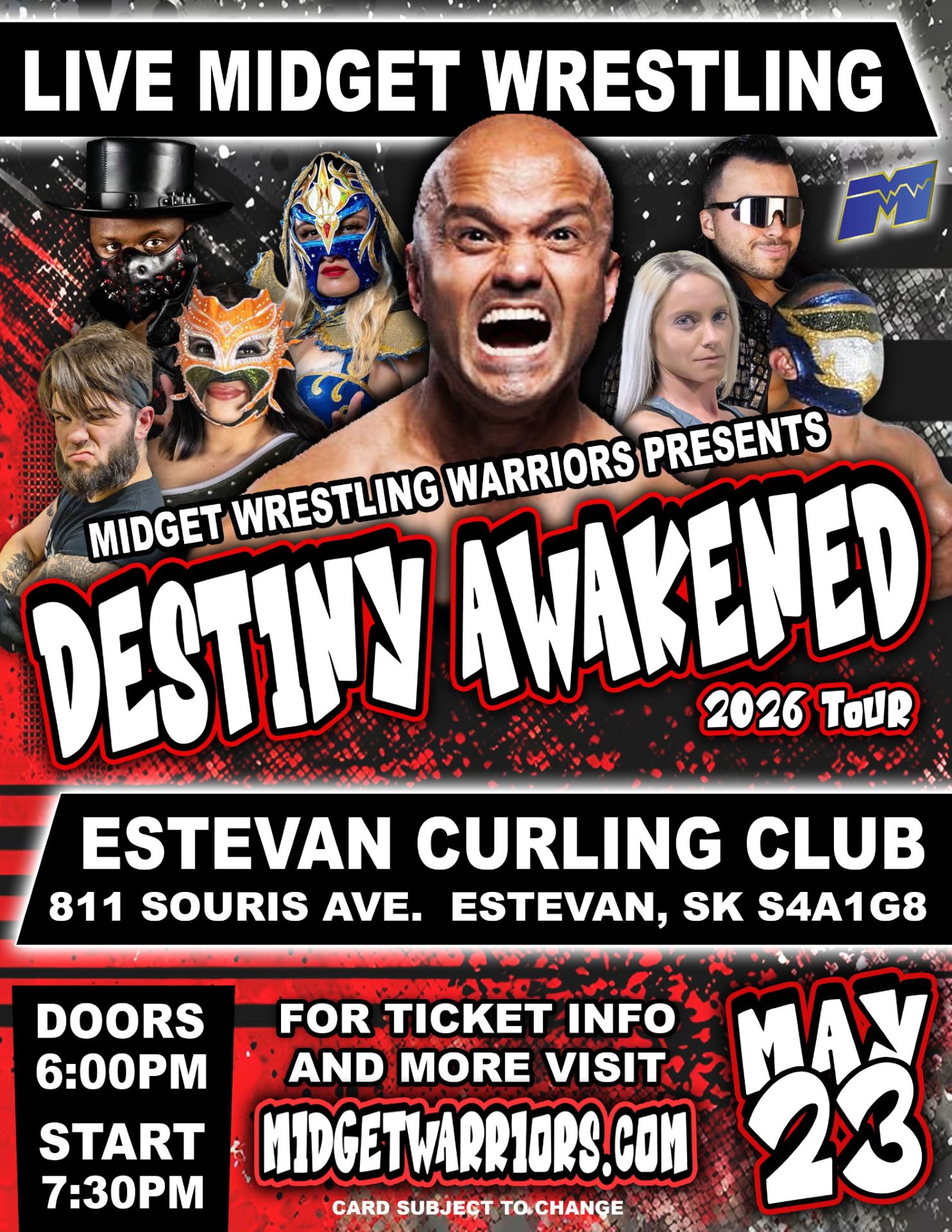 Midget Wrestling Warriors Destiny Awakened TOUR 2026