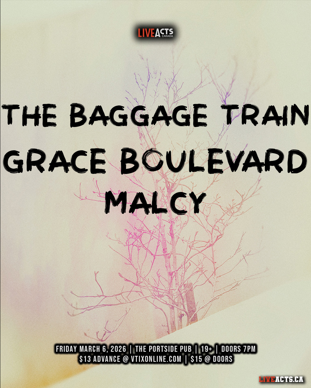 The Baggage Train w/ Grace Boulevard, Malcy